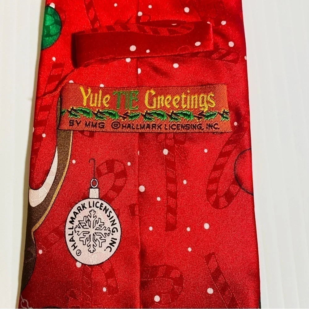 Vintage Hallmark Reindeer Men's Novelty Necktie Holidays Christmas 100% Silk